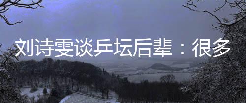 刘诗雯谈乒坛子弟:良多年青队员展现出不俗气力