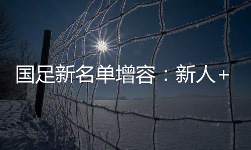 国足新名单增容:新人+归化 31人当选“伊万一期”