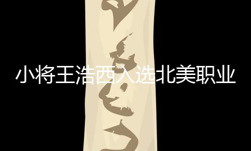 小将王浩西当选北美职业冰球同盟 创中国球员最高顺位