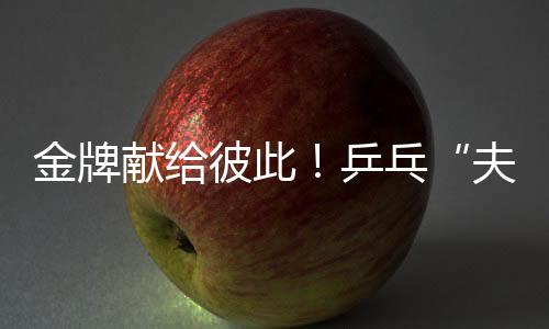 金牌献给相互！乒乓“伉俪档”残特奥会夺冠 归纳“最美默契”
