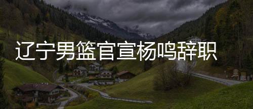 辽宁男篮官宣杨鸣告退 原助理锻练暂代主锻练职